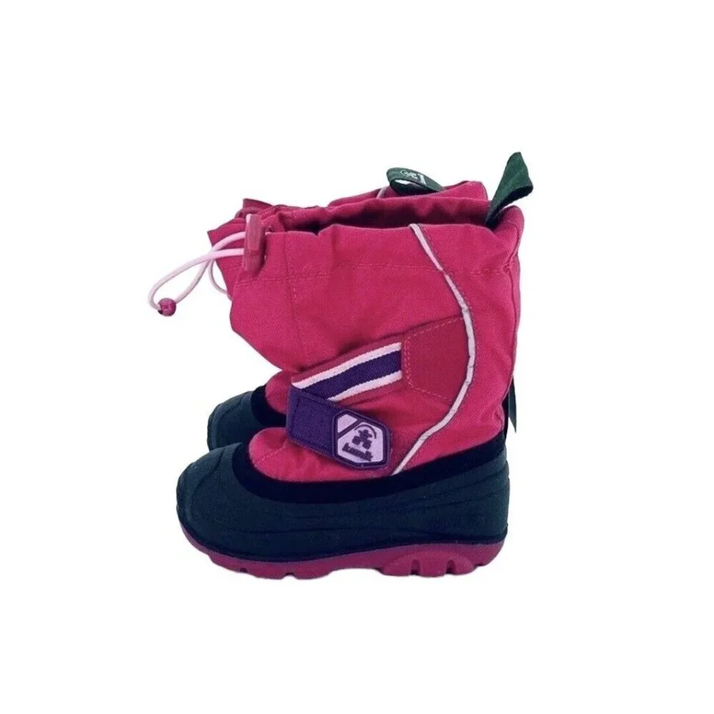Kamik Snow Master Snowshell Pink Girls Kids Snow Winter Boots SZ 7 New